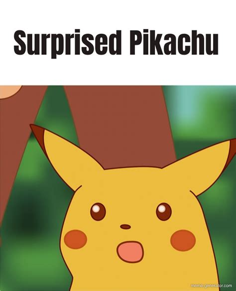 confused pikachu face|surprised pikachu face meme generator.